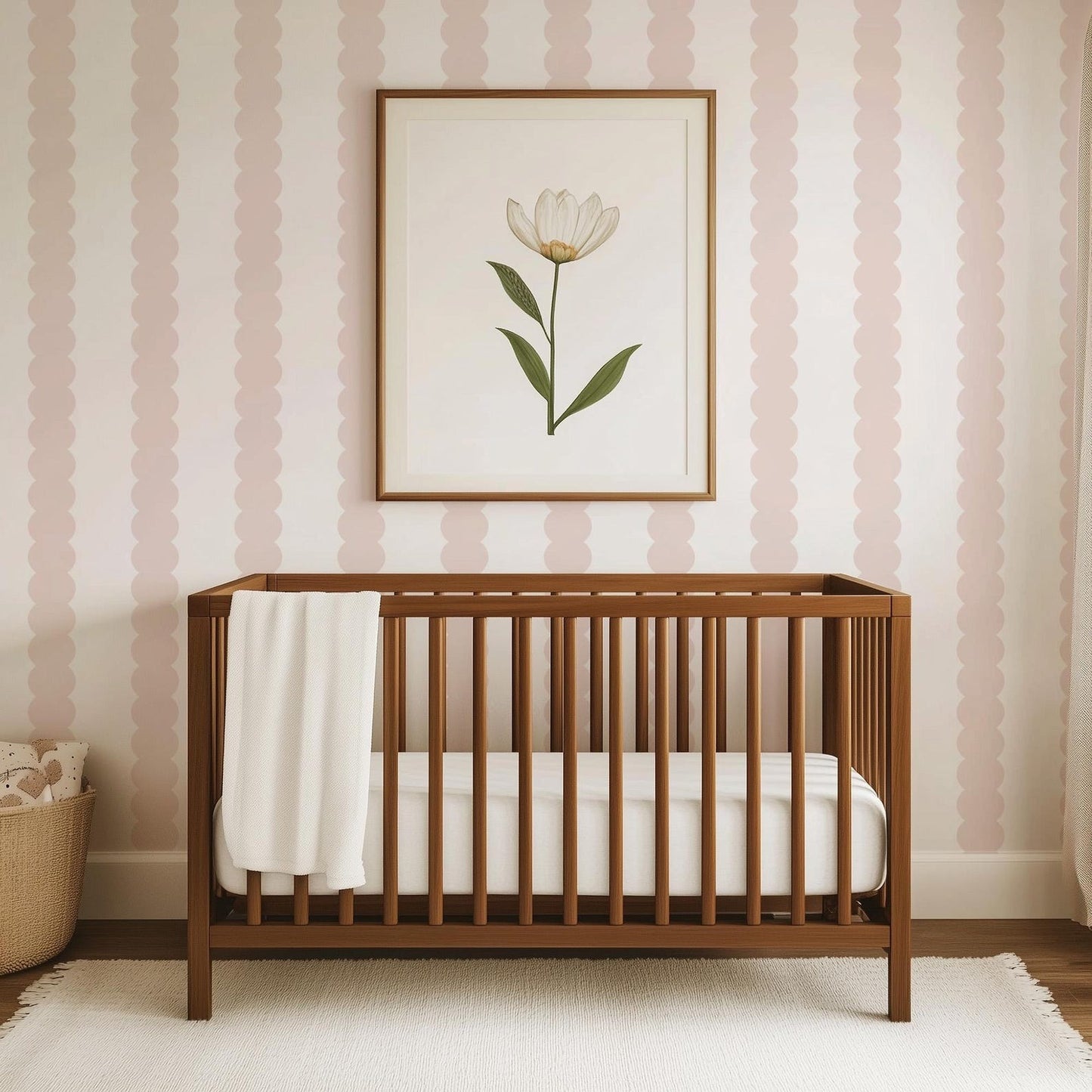 Pink Bubble Stripe Wallpaper