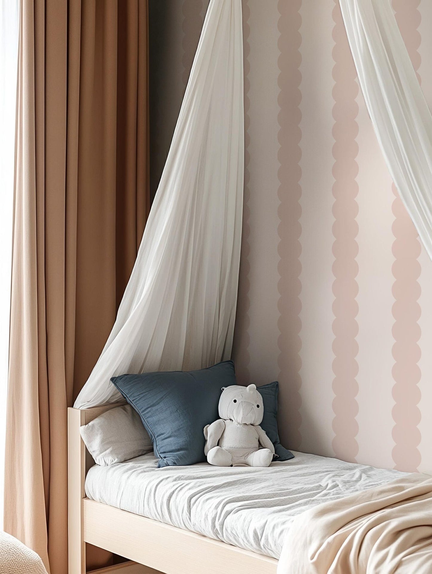 Pink Bubble Stripe Wallpaper