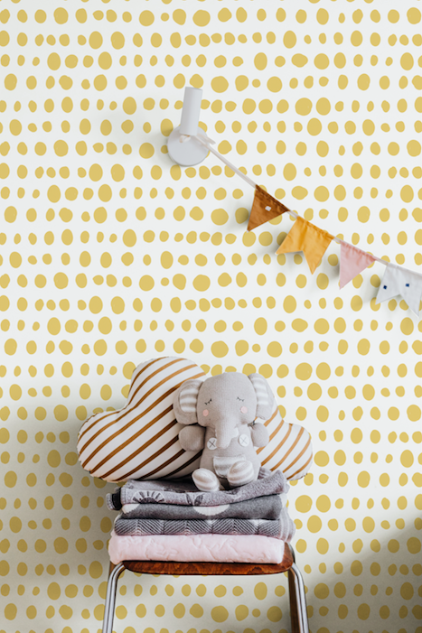 Yellow Polka Dot Wallpaper