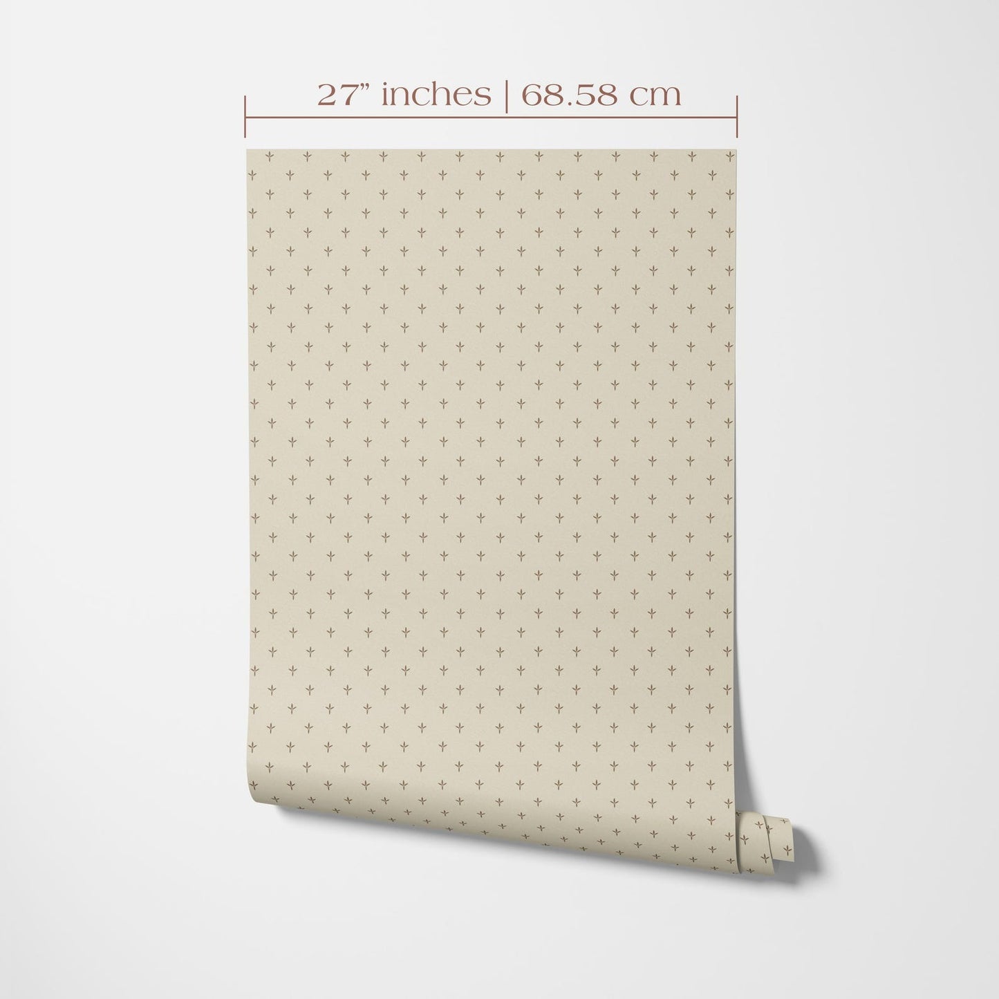 Beige Brown Floral Wallpaper