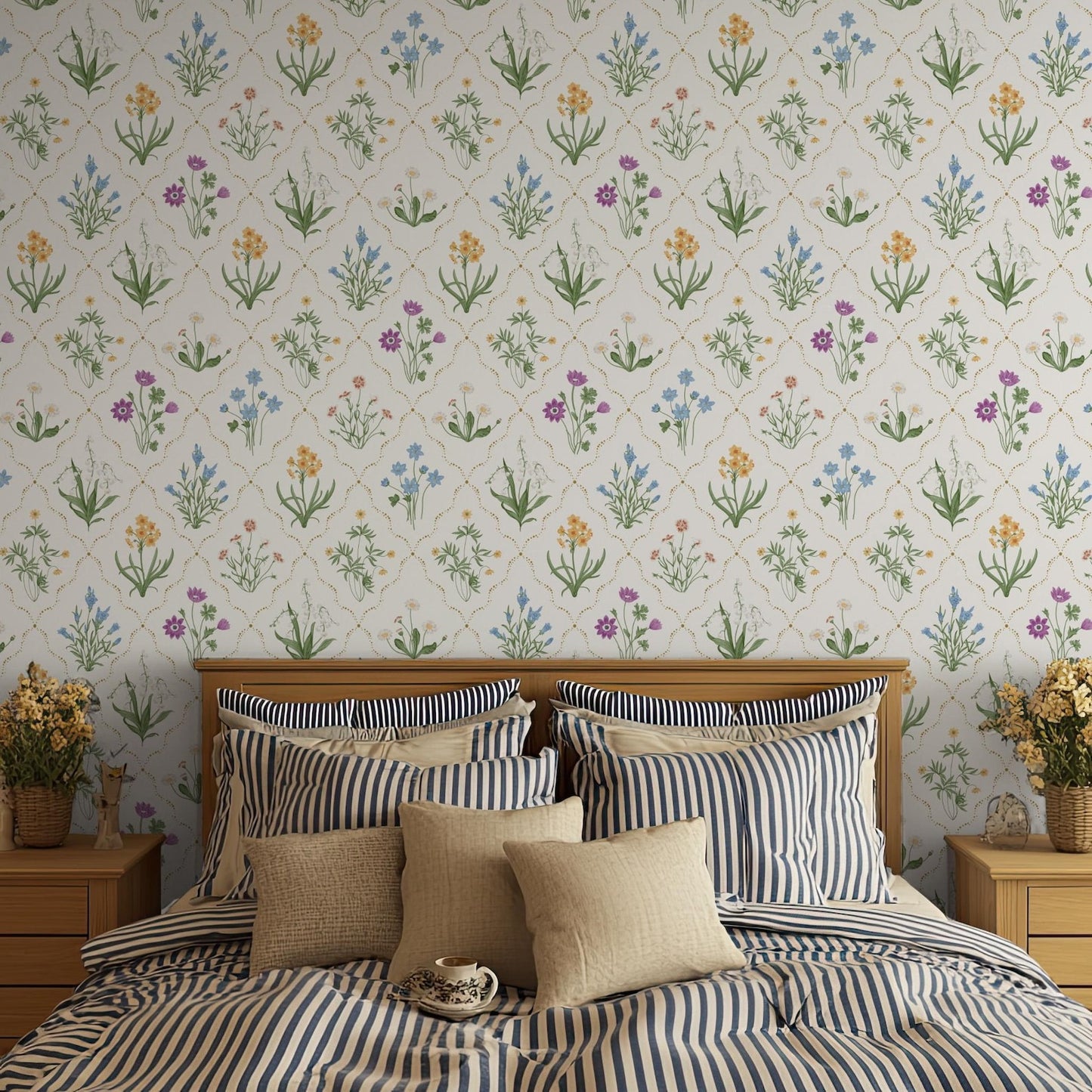 White Meadow Flower Wallpaper