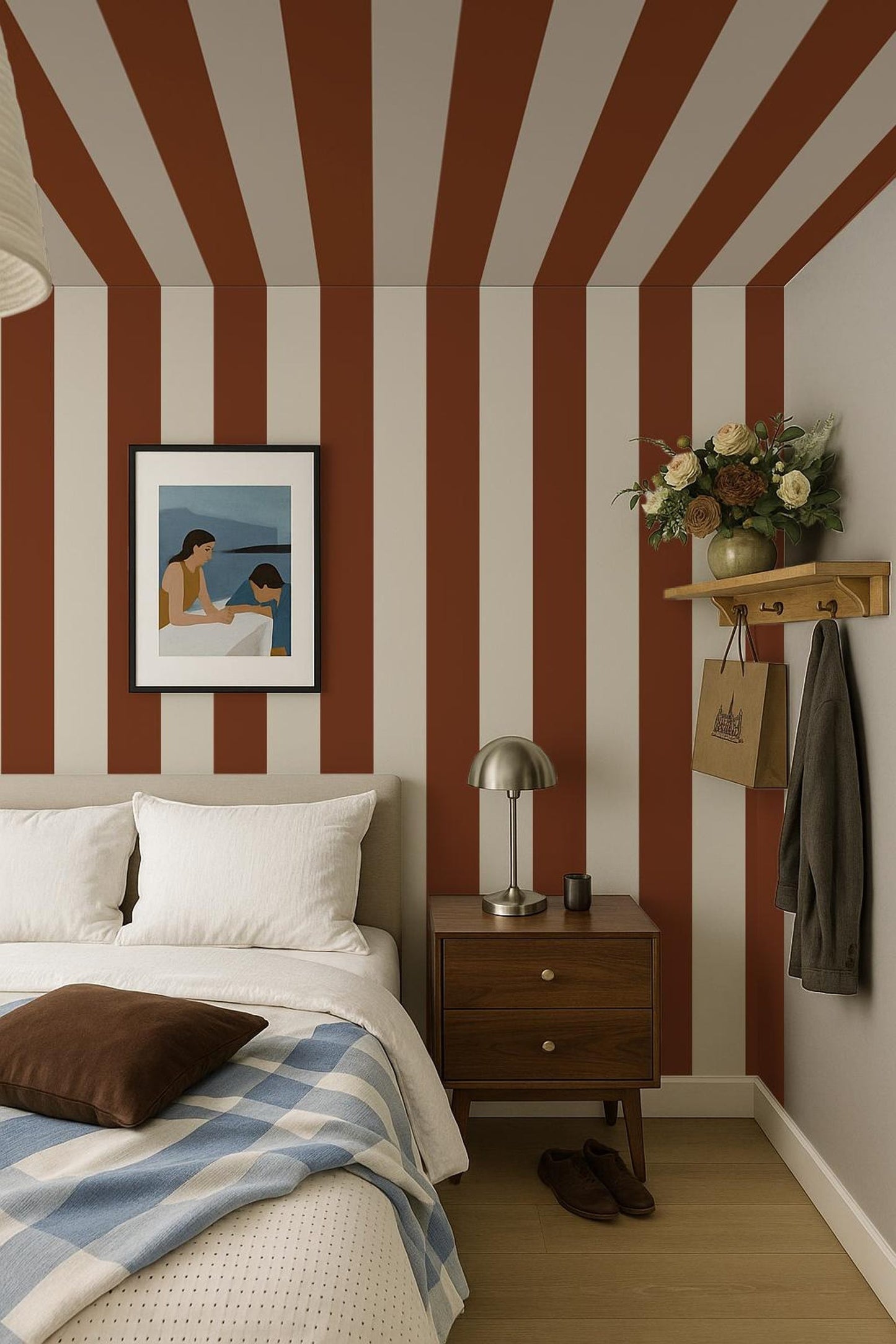 Bold Lines Ceiling Wallpaper