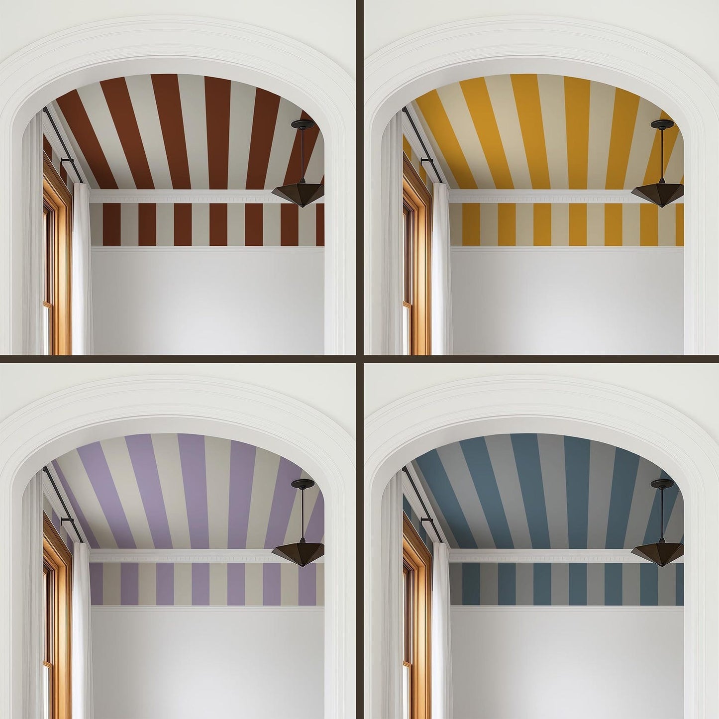 Bold Lines Ceiling Wallpaper
