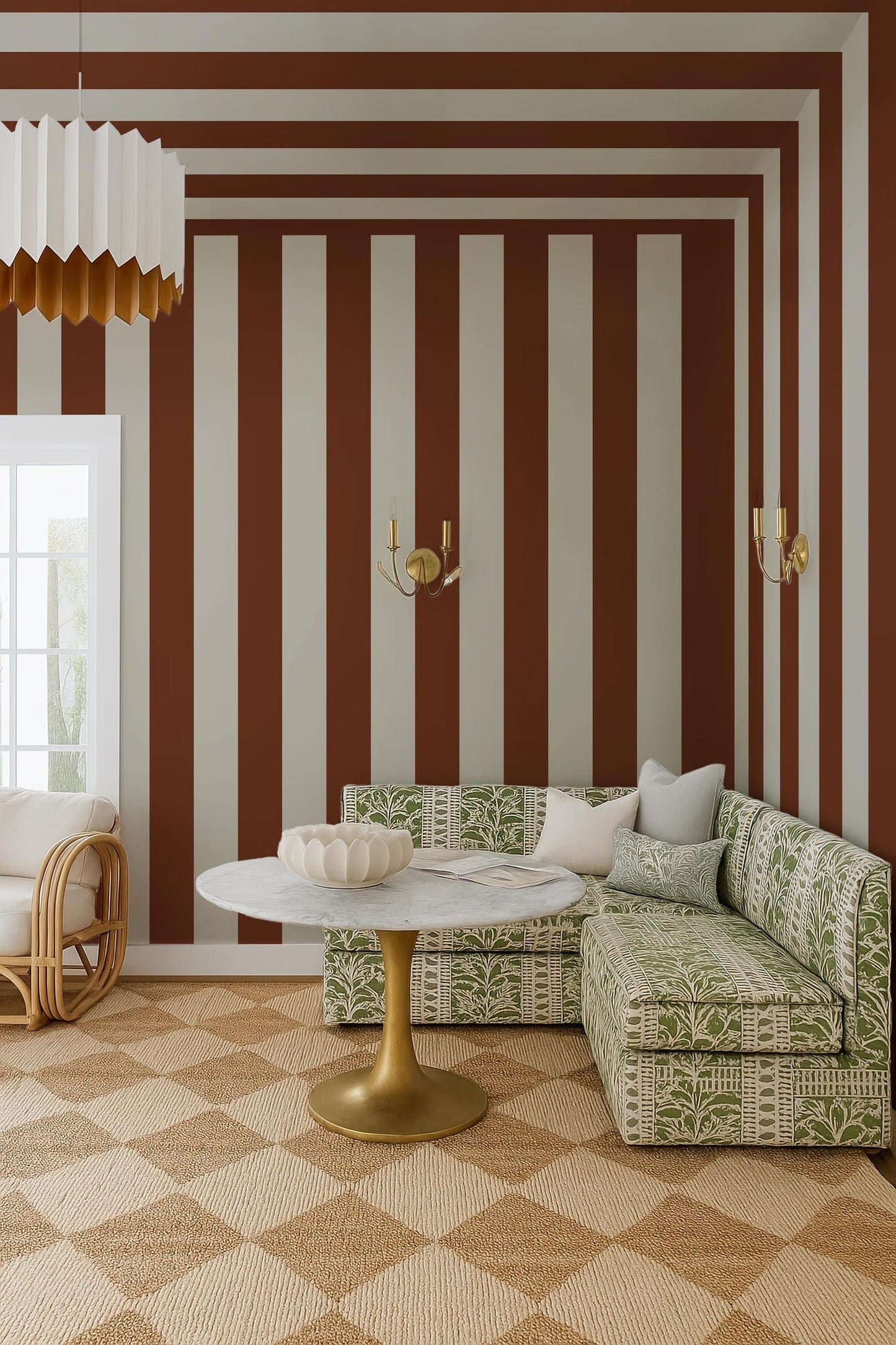 Bold Lines Ceiling Wallpaper