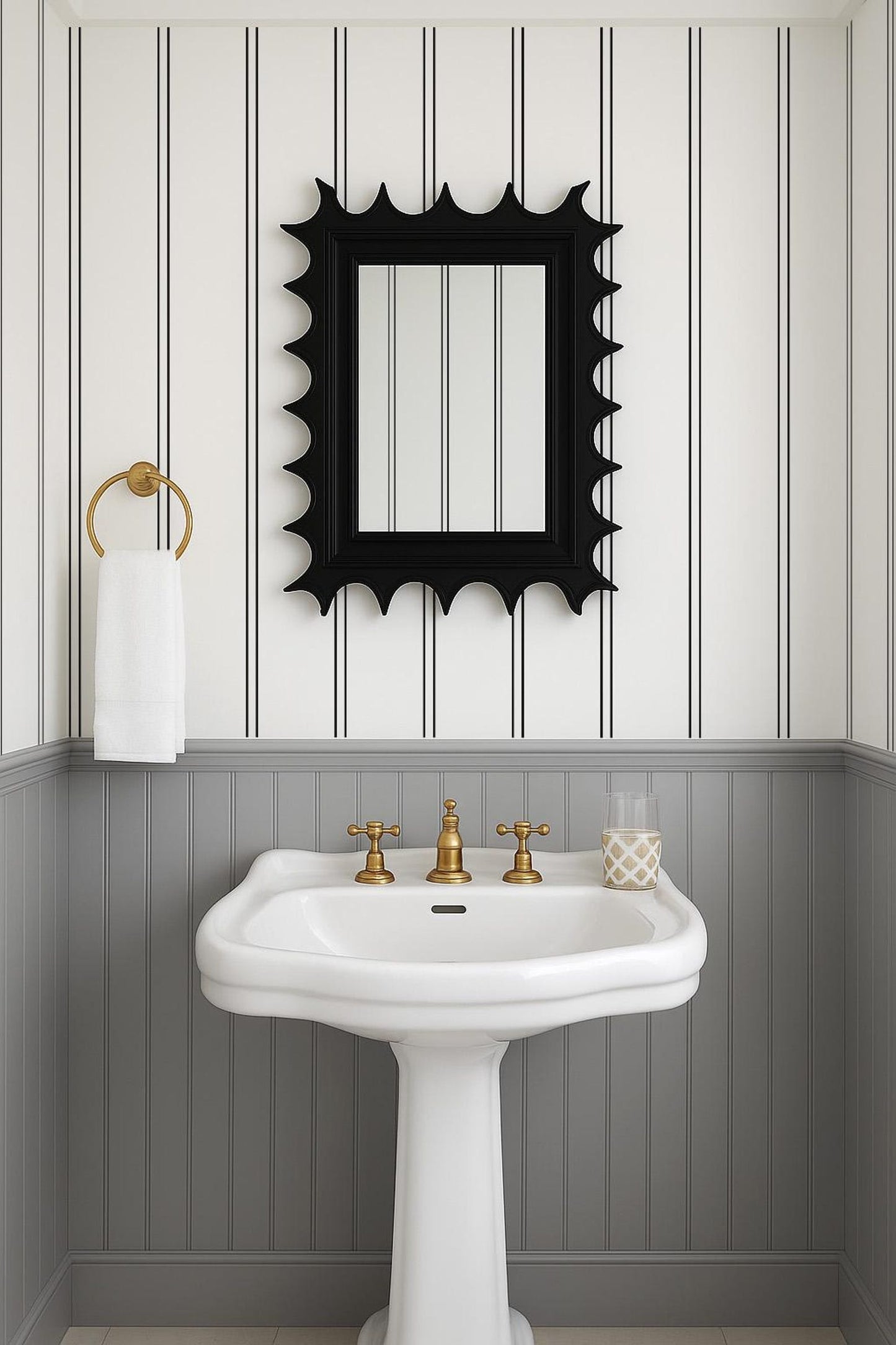 Black White Stripe Wallpaper