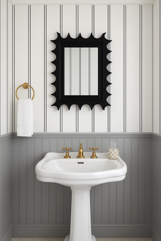 Black White Stripe Wallpaper
