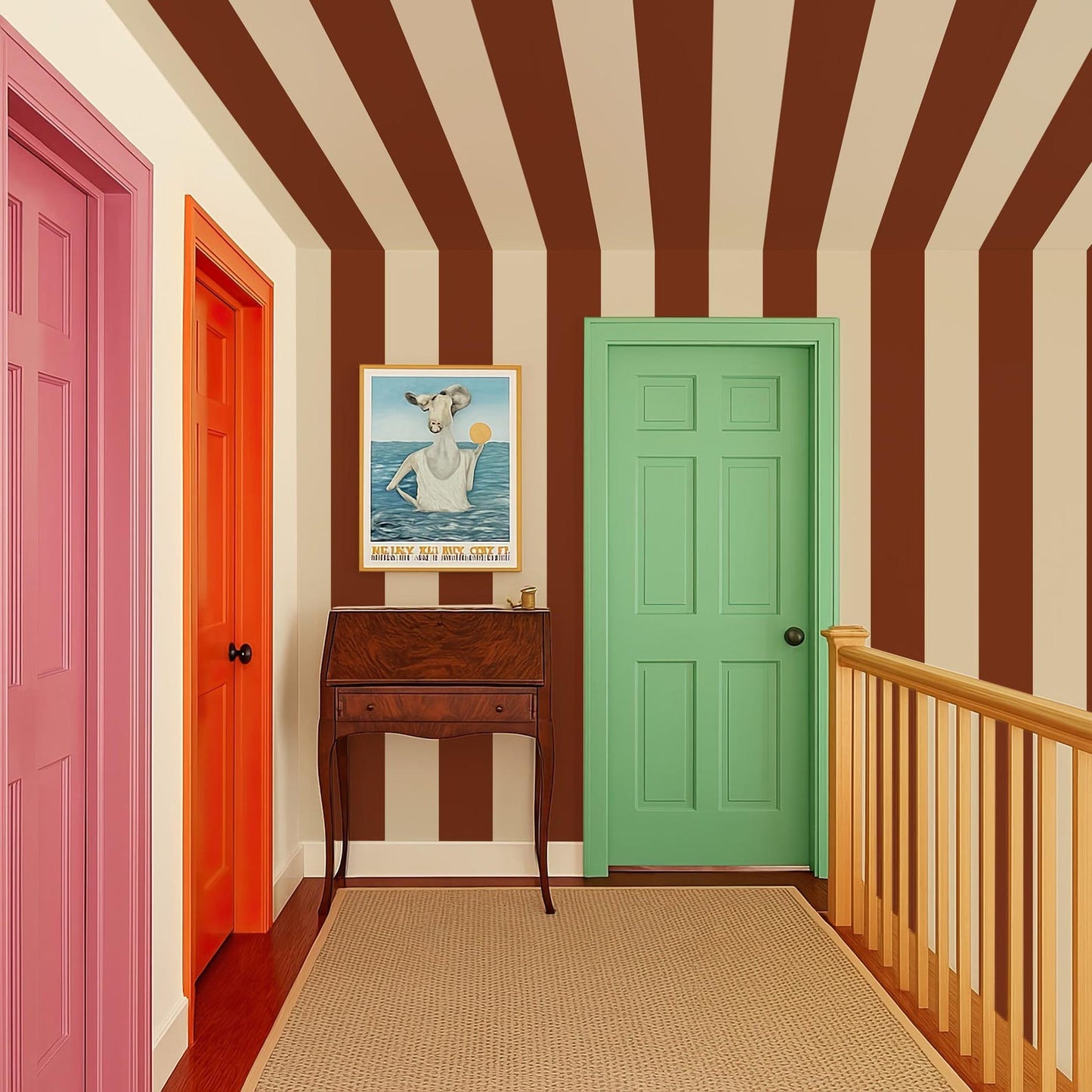 Bold Lines Ceiling Wallpaper