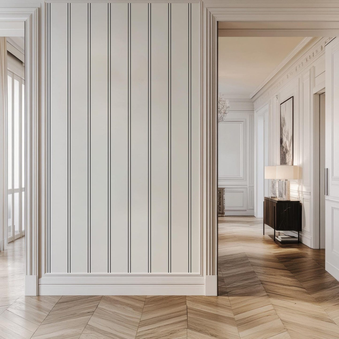 Black White Stripe Wallpaper