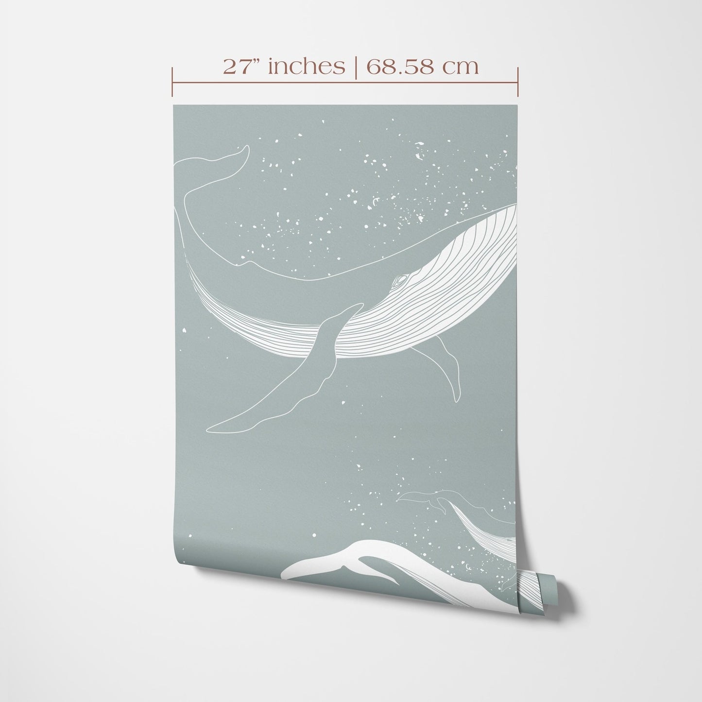 Blue Whale Coastal Wallpaper