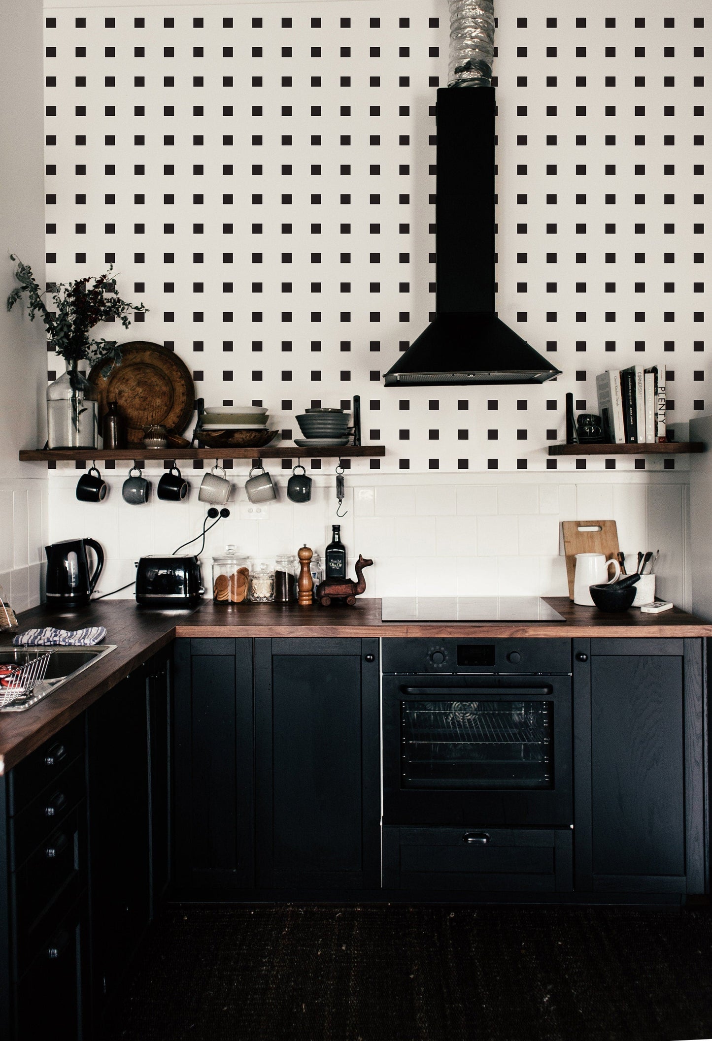 Black and White Art Deco Wallpaper