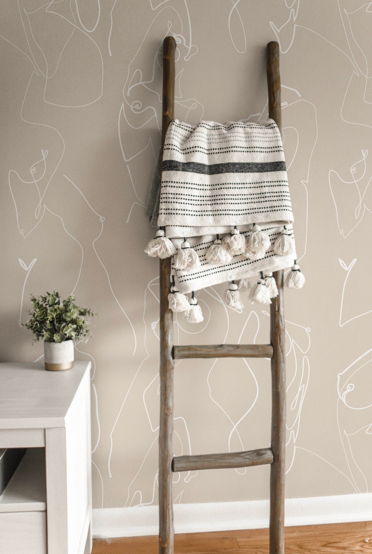 Beige Female Body Wallpaper