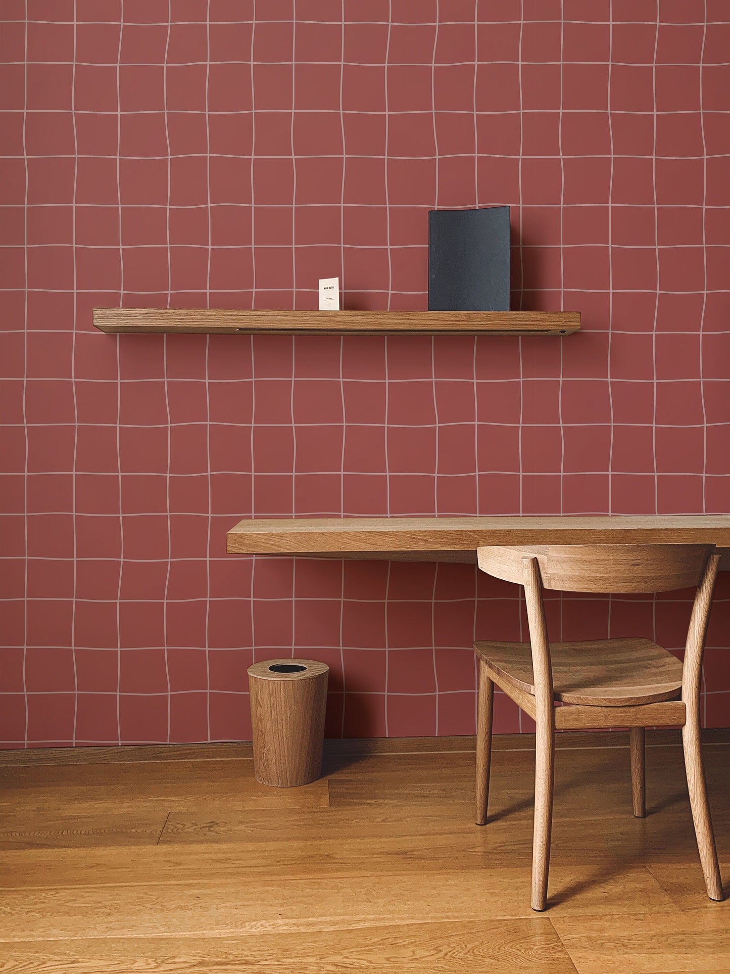 Square Irregular Dark Pink Wallpaper