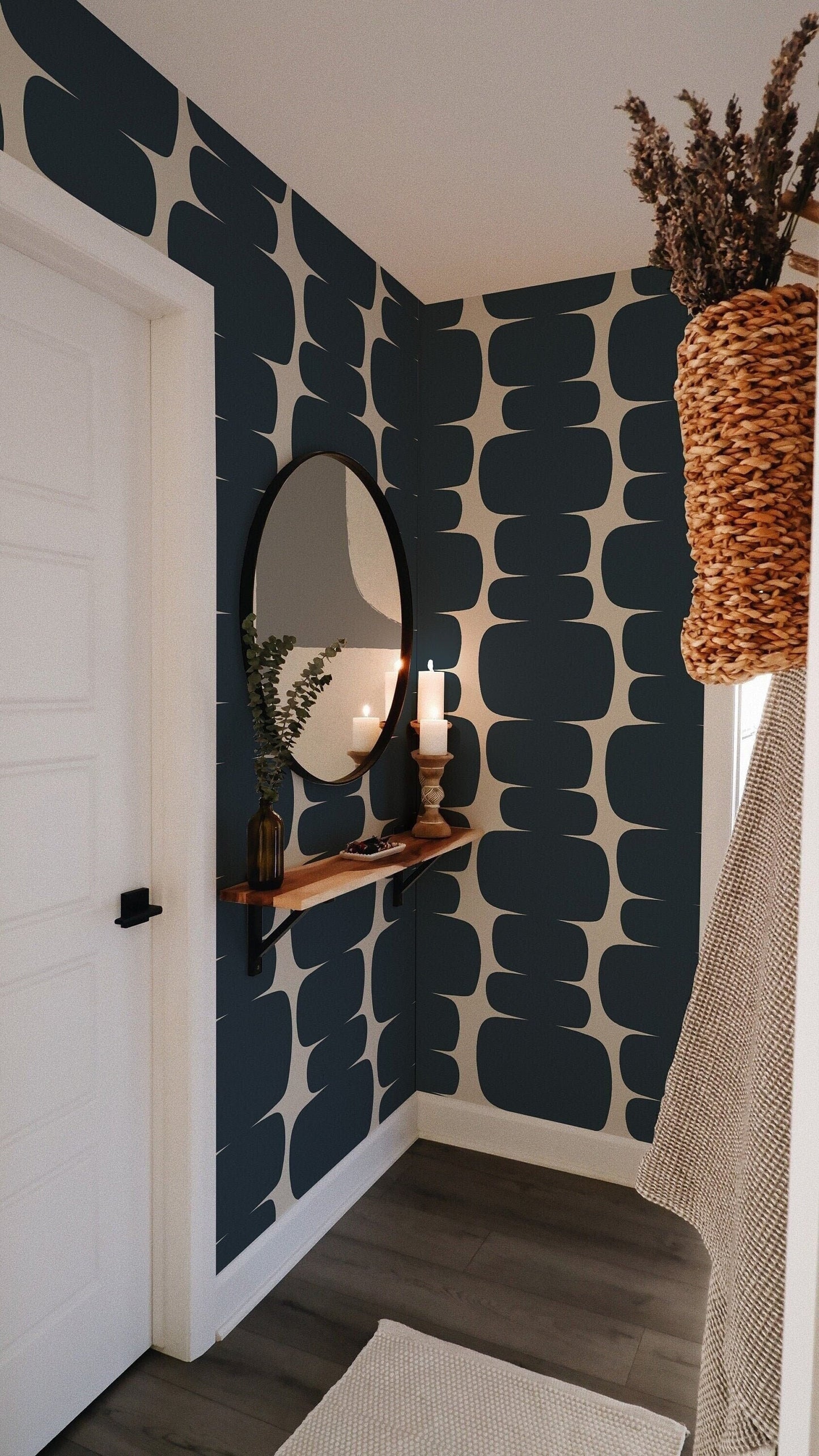Retro Abstract Dark Gray Shape Wallpaper