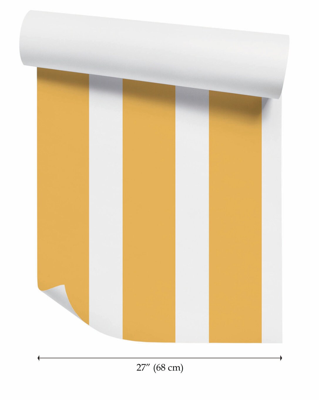 a white and yellow wallpaper with vertical stripes