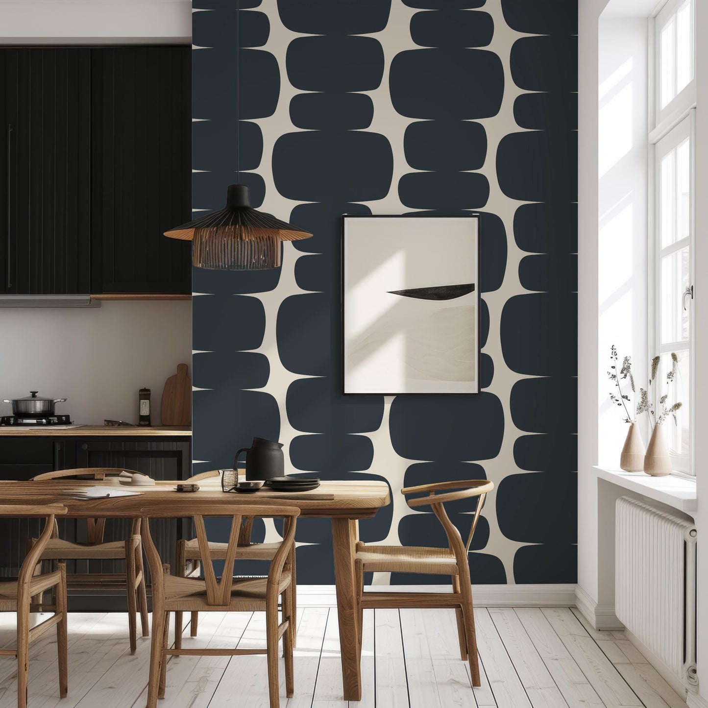 Retro Abstract Dark Gray Shape Wallpaper