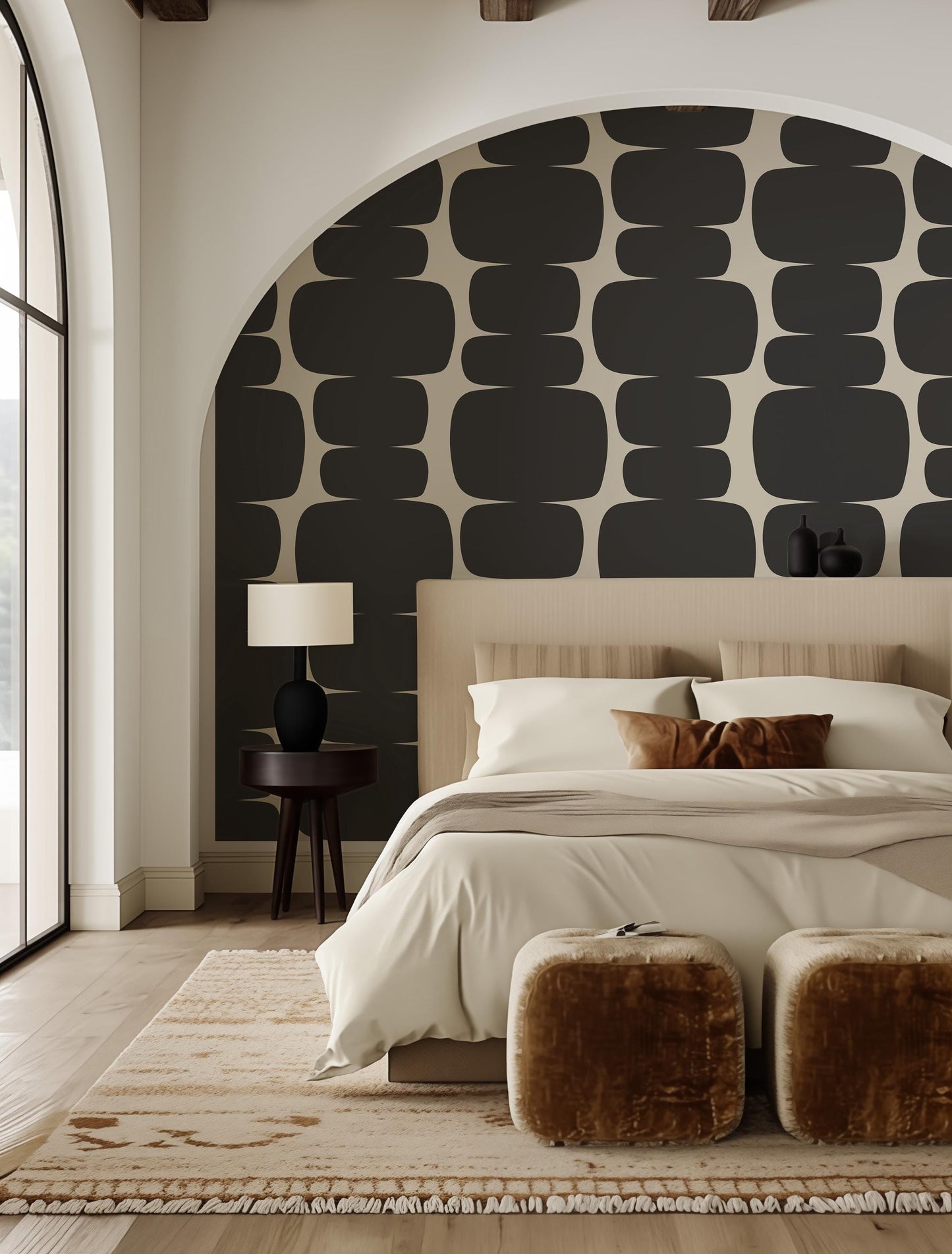 Retro Abstract Dark Gray Shape Wallpaper