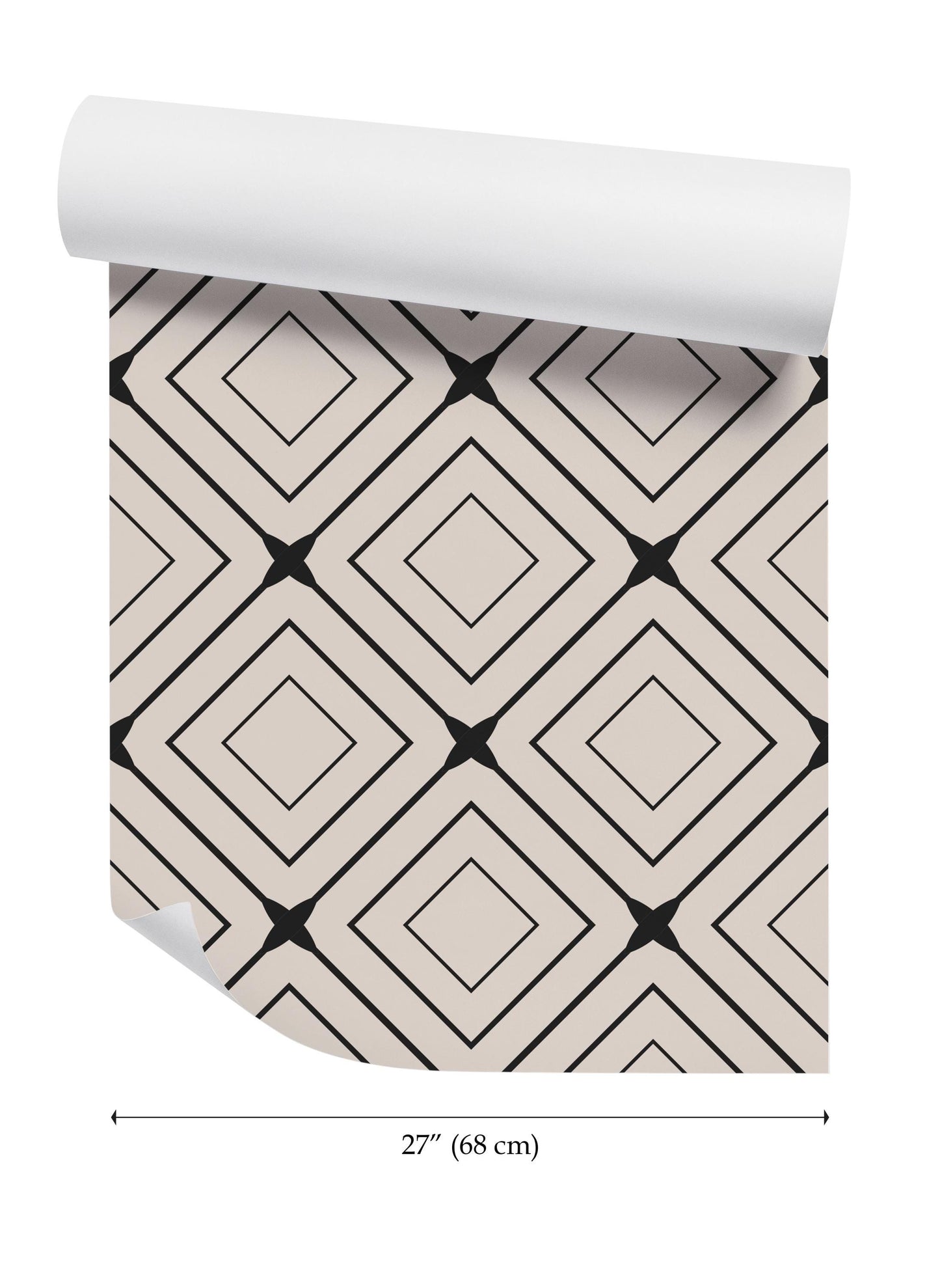 a white wallpaper with a black and white pattern
