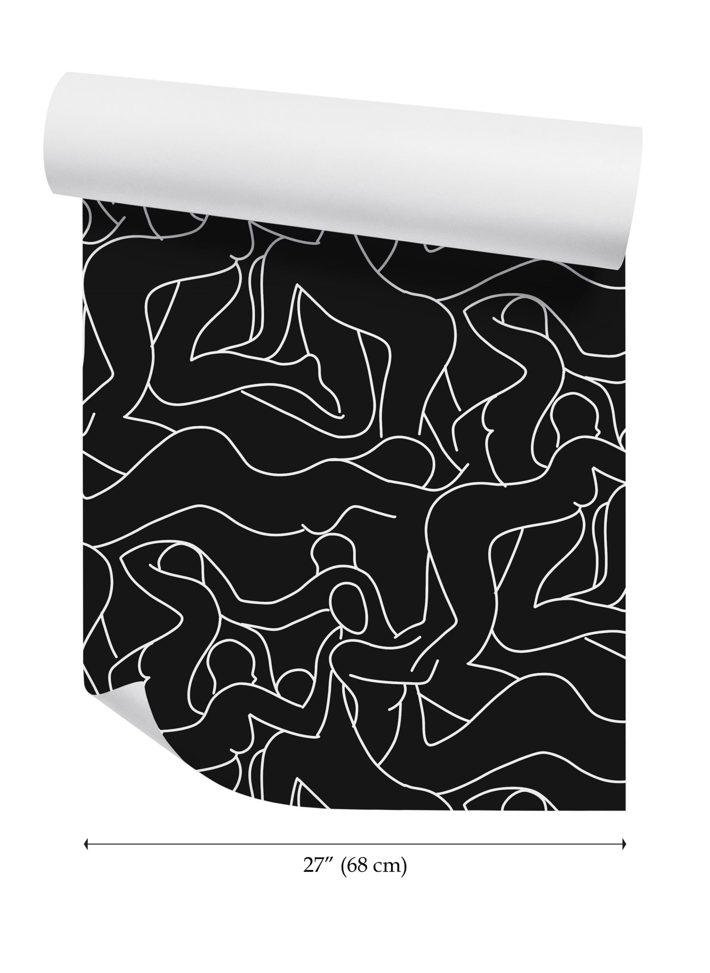 a black and white wallpaper with white lines on it