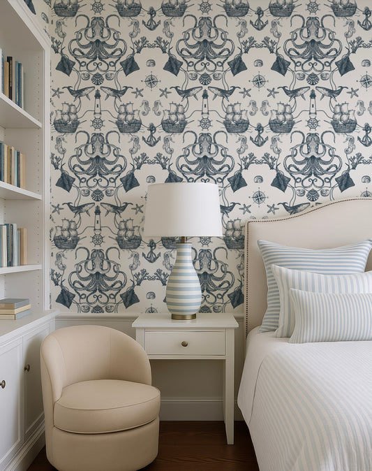 Ocean Theme Coastal Wallpaper