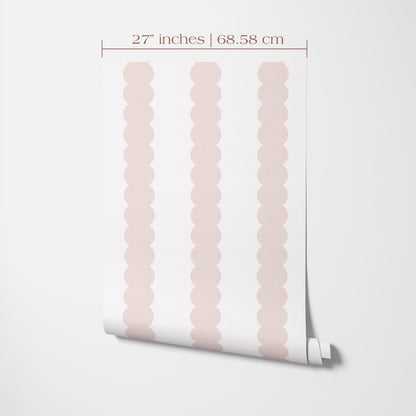 Pink Bubble Stripe Wallpaper