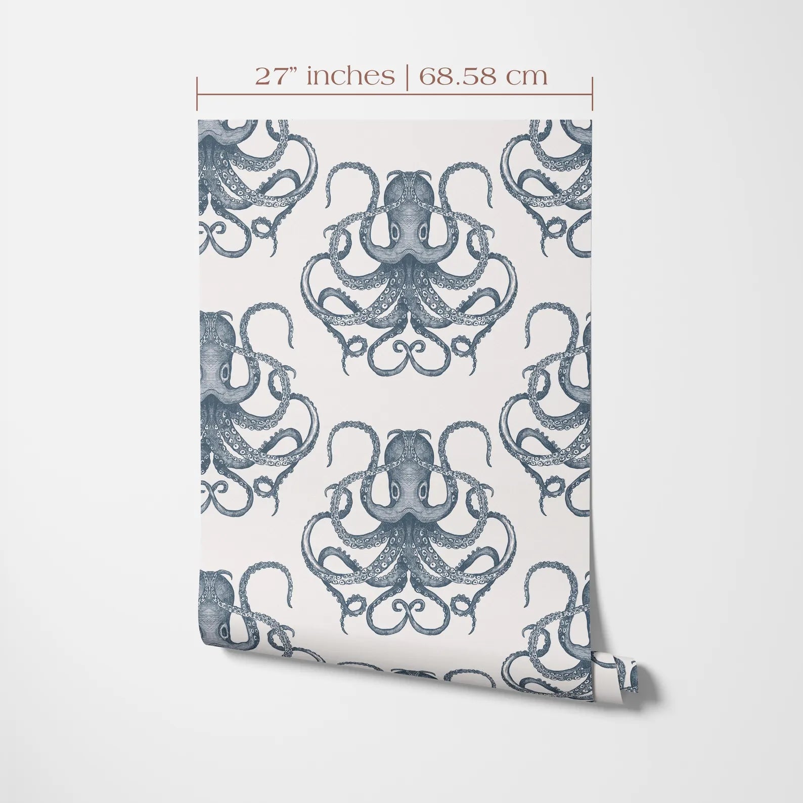 a repeating pattern of octopus tentacles on a white background.