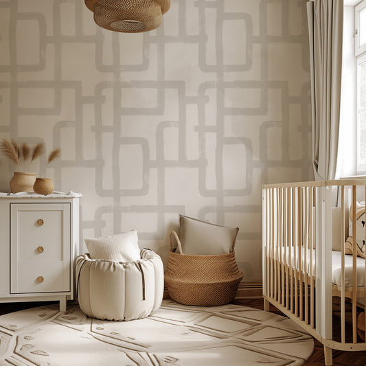 a baby's room with a crib and a crib