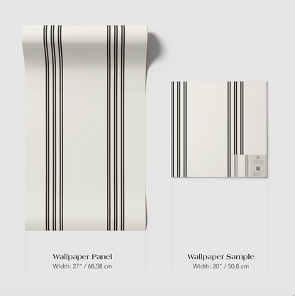 two different sizes of a wallpaper panel, with the text providing the dimensions of each.