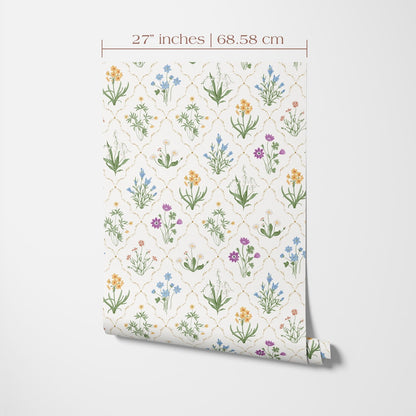 White Meadow Flower Wallpaper