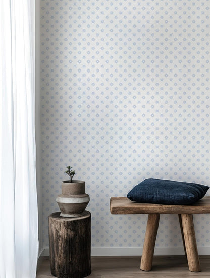 Light Blue Floral Wallpaper