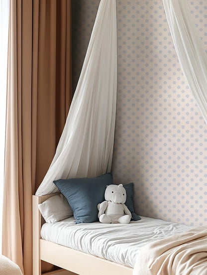 Light Blue Floral Wallpaper