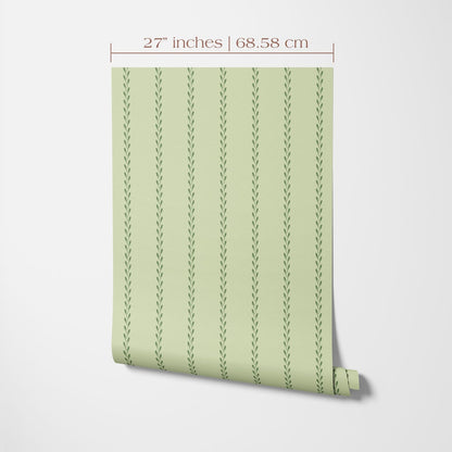 Light Green Leaf Wallpaper