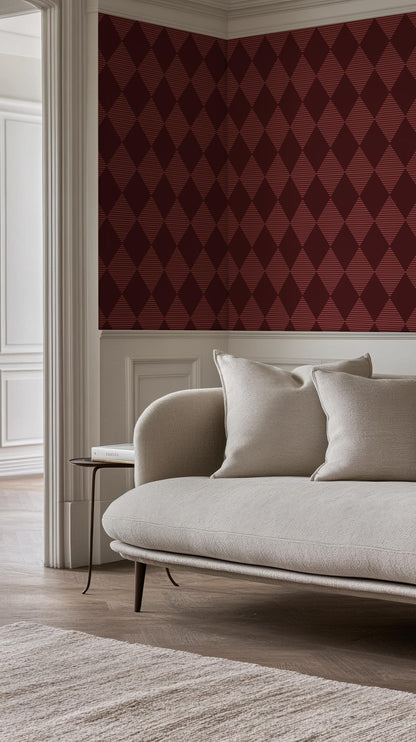 Burgundy Diamond Wallpaper