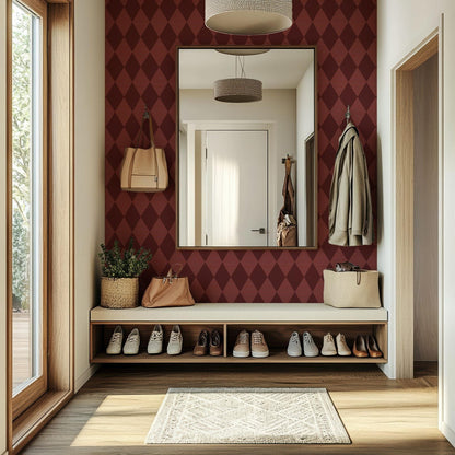 Burgundy Diamond Wallpaper