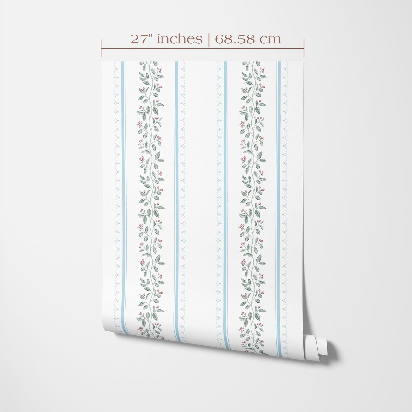 Blue Delicate Floral Wallpaper