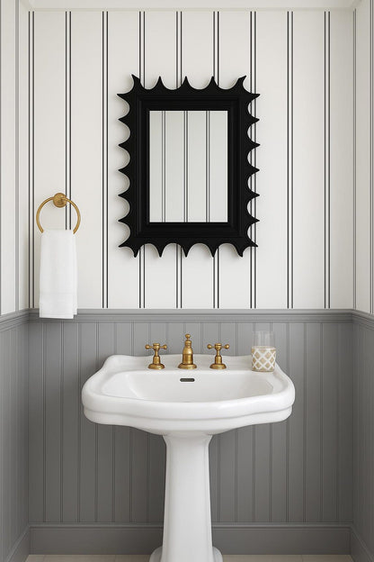 Black White Stripe Wallpaper