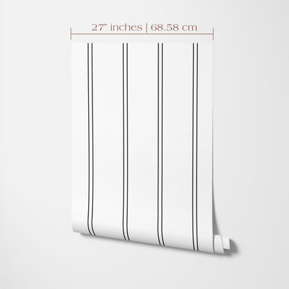 Black White Stripe Wallpaper
