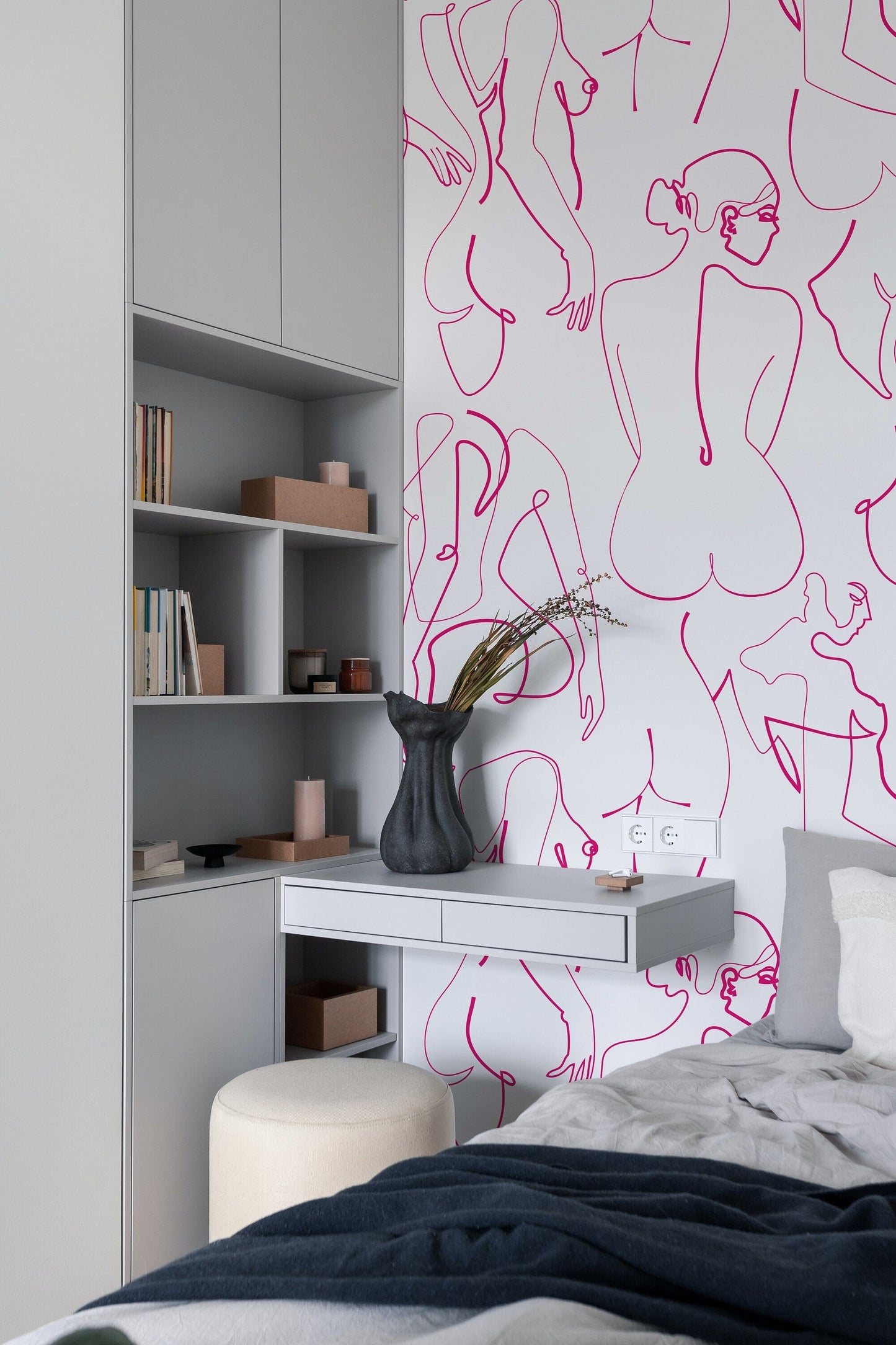 Bright Pink Female Body Wallpaper