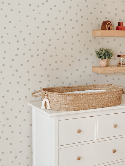 Gray Polka Dot Wallpaper