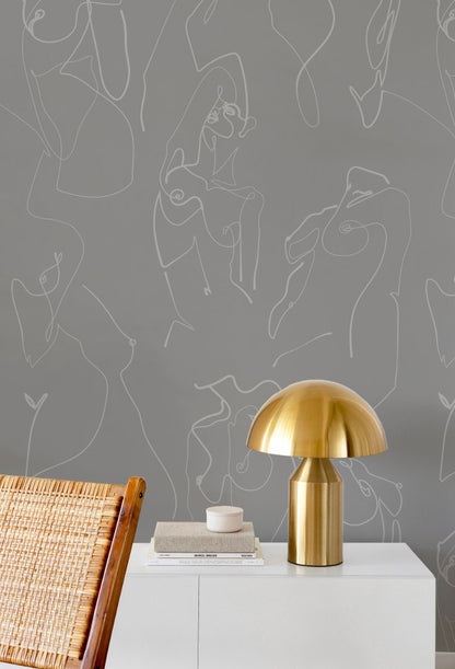 Gray Female Body Wallpaper