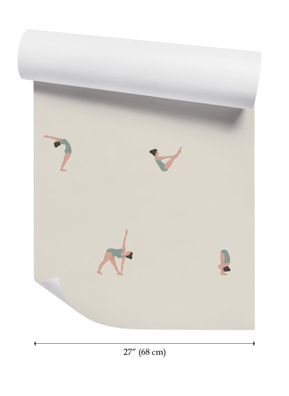 a wallpaper with a woman doing a yoga pose