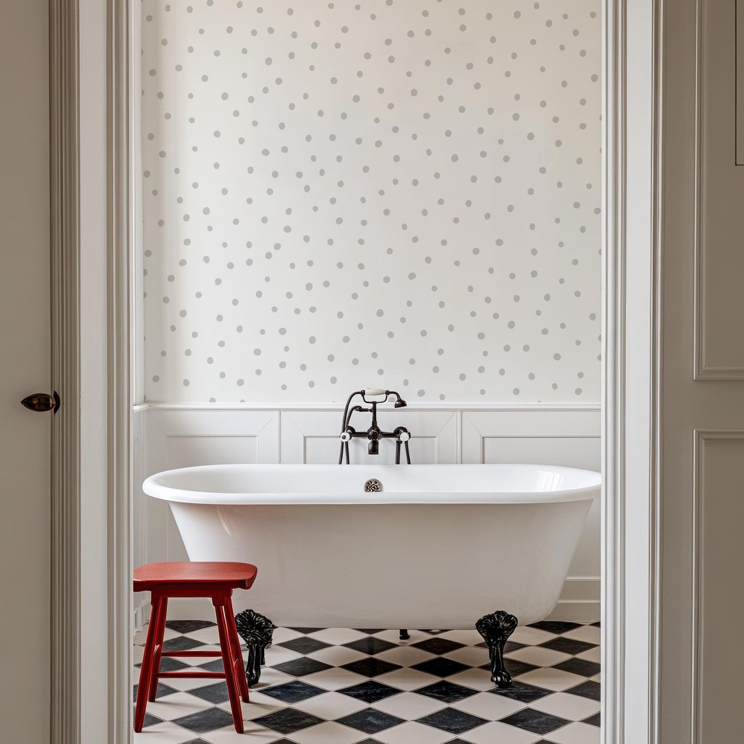 Gray Polka Dot Wallpaper