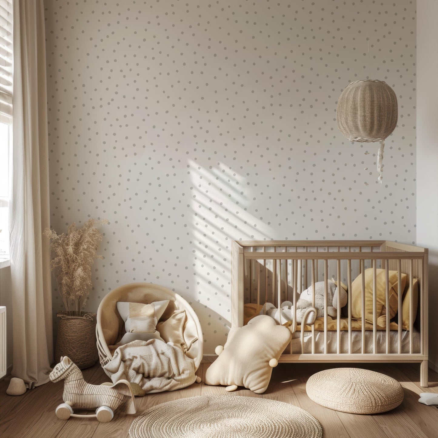 Gray Polka Dot Wallpaper