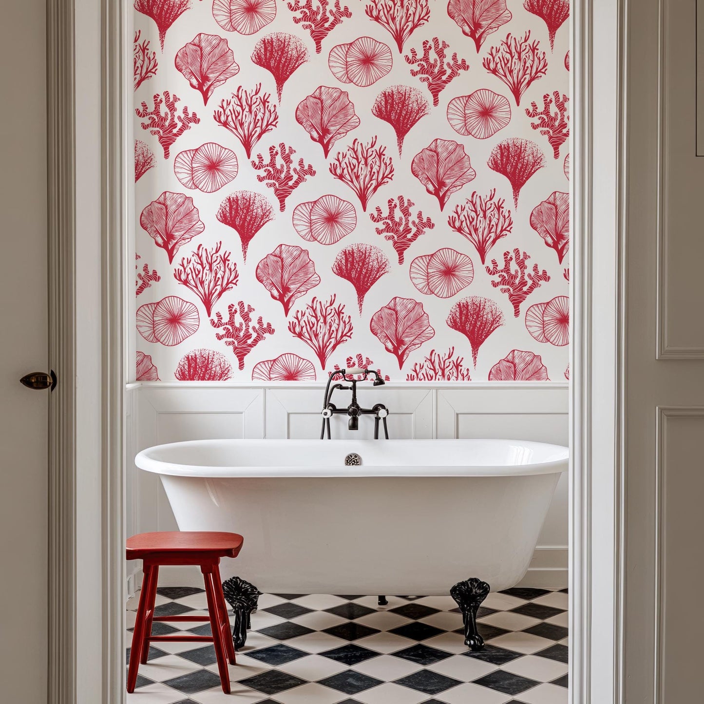 Red Coral Removable Wallpaper