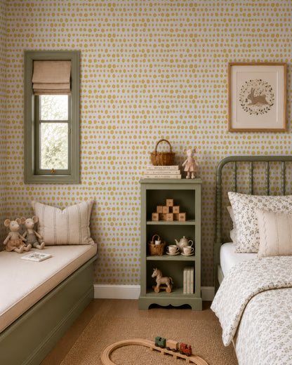Yellow Polka Dot Wallpaper