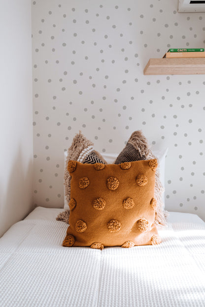 Grey Polka Dot Wallpaper